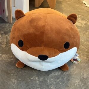 Brown and White Stuffed Animal Toy